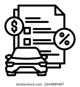 Ícone da estrutura de tópicos do material de apoio. Design de ícone de vetor simples em estilo de contorno. Formato de vetor editável