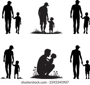 Collation of Father and Son Silhouettes