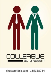 colleague design over  background vector illustration