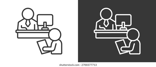 Colega Icon Set Colección De Vector Aislado En Blanco Y Negro