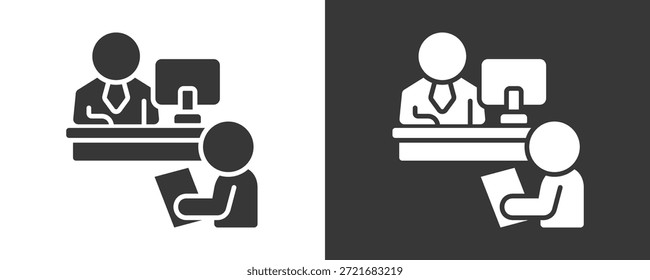 Colega Icon Set Colección De Vector Aislado En Blanco Y Negro