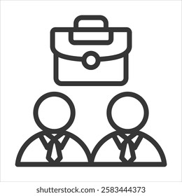 Colleague Outline Icon Vector Illustration