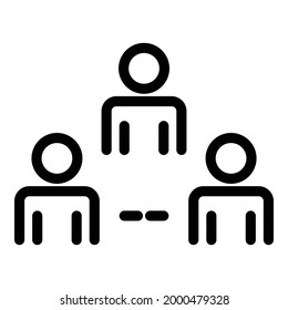 Icono de esquema de compañeros. Símbolo de esquema de esquema de combinación para diseño web aislado en fondo blanco