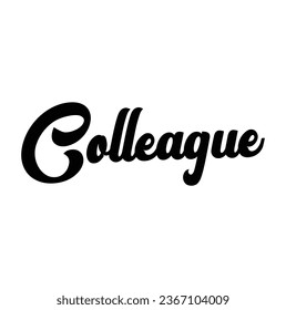 colleague text on white background.