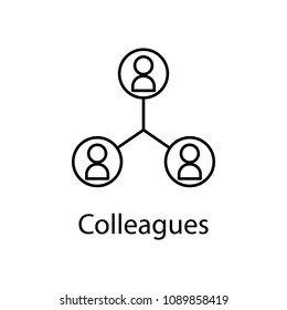 colleagues chain icon. Element of web icon with name for mobile concept and web apps. Detailed colleagues chain icon can be used for web and mobile. Premium icon on white background