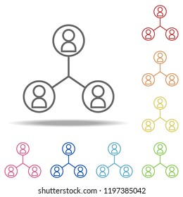 colleagues chain icon. Elements of Finance and chart in multi colored icons. Simple icon for websites, web design, mobile app, info graphics