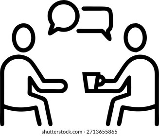 Colegas charlando sobre el concepto de café como una foto sincera de colegas que participan en una conversación ligera sobre el café en un ambiente de oficina vibrante. La cámara captura el flujo natural de la conversación y el lenguaje corporal con la escena que destaca la interacción social amigable y la creación de espacio para el texto. en Photo Stock Concept, espacio de copia para publicidad o Anuncio con Photo Realistic como detalle de alta calidad --ar 7:2