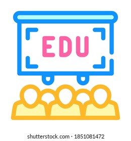 colleagues education color icon vector. colleagues education sign. isolated symbol illustration
