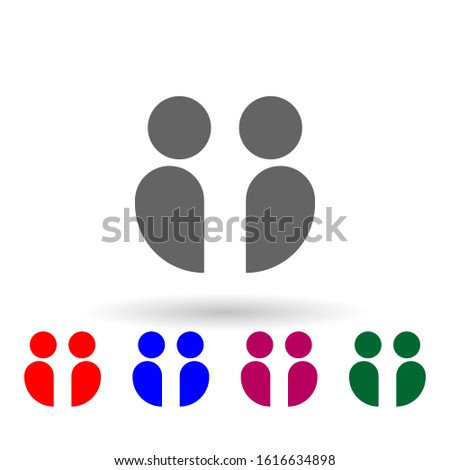Colleagues multi color icon. Simple glyph, flat vector of web icons for ui and ux, website or mobile application