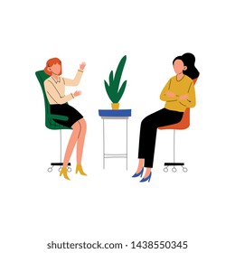 Colleagues Talking and Discussing in Office, Friendly Environment, Corporate Culture, Communication Between Coworkers Vector Illustration