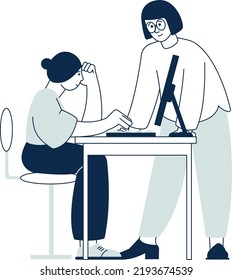 Colleagues talking together. Team discussing work problems