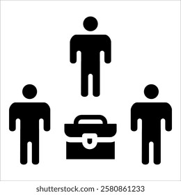 Colleagues Teamwork Icon Element For Design