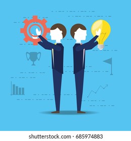 colleagues thinking and planning ideas