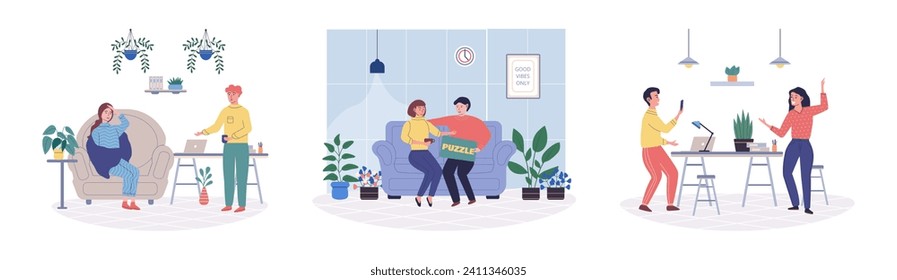 Colleagues vector illustration. Cooperation among colleagues fosters sense unity, trust, and shared purpose within organization Effective communication among colleagues promotes understanding