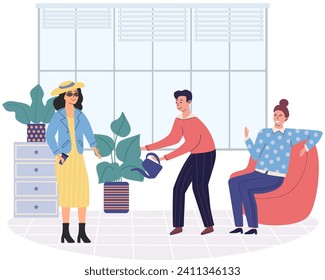 Colleagues vector illustration. Cooperation among colleagues fosters sense unity, trust, and shared purpose within organization Effective communication among colleagues ensures clarity, reduces