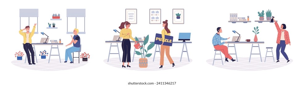 Colleagues vector illustration. Effective communication among colleagues promotes understanding, minimizes conflicts, and enhances productivity Providing comprehensive reports to colleagues allows