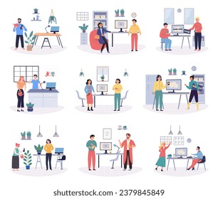 Colleagues vector illustration. The colleagues metaphor underscores interconnectedness and interdependence individuals in professional context Fellow teammates bring diverse perspectives