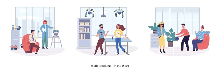 Colleagues vector illustration. The success organization depends on collaborative efforts its employees and their ability to work as team Teamwork enables colleagues to pool their strengths