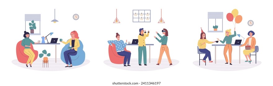 Colleagues vector illustration. Teamwork enables colleagues to pool their strengths and resources, maximizing their collective potential Cooperation among colleagues fosters sense unity