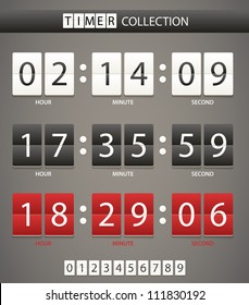 Colleccton of different color digital timers