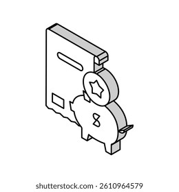 collect bonus isometric icon vector. collect bonus sign. isolated symbol illustration