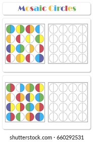 Collect the correct sequence of elements. Triangle mosaic blocks