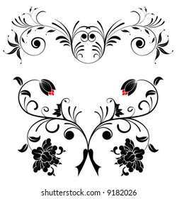 Collect flower background, element for design, vector illustration
