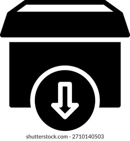 Coleccionar icono de glifo Ilustración Vector