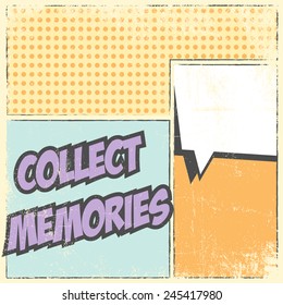 collect memories background, illustration in vector format