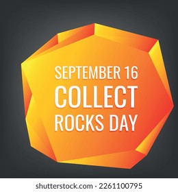 Día de Colección de Rocas . Diseño adecuado para carteles y pancartas de tarjetas de felicitación