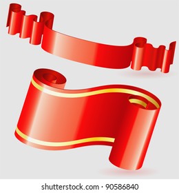 Collect Scroll Paper and Ribbon, template for design