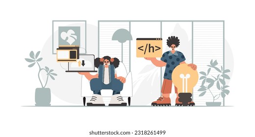 Una colección de estrellas SEO. Sincronización y seguridad del concepto de capacidad de información. Estilo de moda, Ilustración vectorial