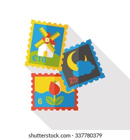 collect stamp flat icon