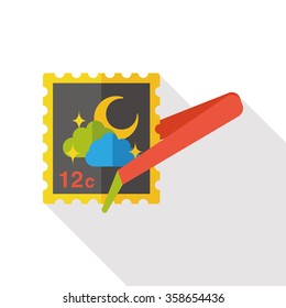 collect stamp flat icon