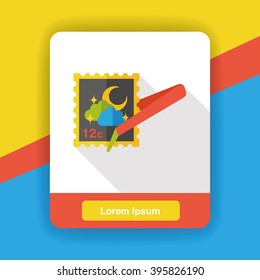 Collect Stamp Flat Icon