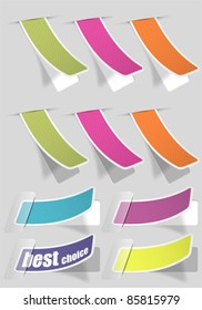 Collect Sticker cut from paper, element for design, vector illustration