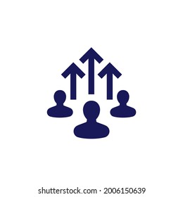 icono de recolección de datos de usuario en blanco