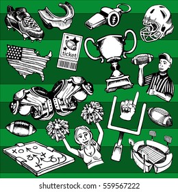 collected from the character drawing on American football