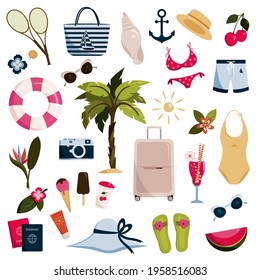 Collected here are items associated with summer