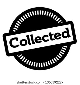 COLLECTED stamp on white