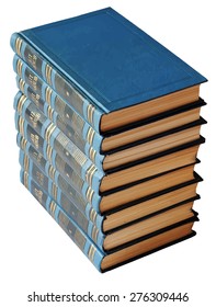 collected works, old books, vector