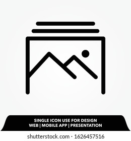 collectible photo, image, Simple modern icon design illustration.