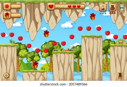 Sammlung von Äpfeln Vorlagenbild Platformer