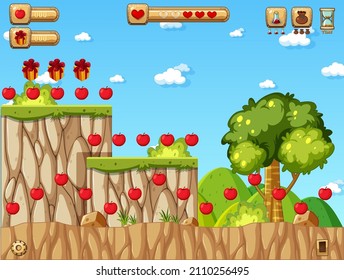 Recopilación de manzanas Platformer Game Template