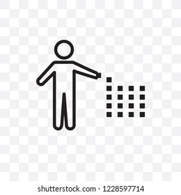 Collecting vector linear icon isolated on transparent background, Collecting transparency concept can be used for web and mobile