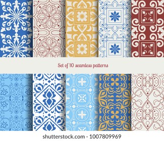Collectiom seamless pattern arabic style. Can be used for gift wrap, background, backdrop, textile