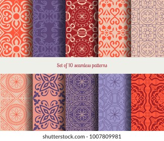 Collectiom seamless pattern arabic style. Can be used for gift wrap, background, backdrop, textile