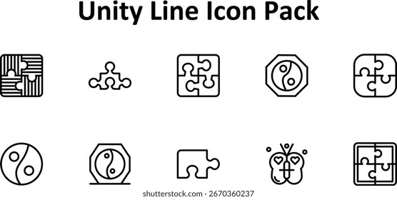 Collection of 10 icons in Thin Line style based on the Unity theme. Ideal for digital and creative uses.