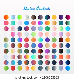 Collection of 100 Duotone Gradients