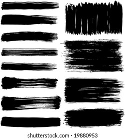 A collection of 12 brush strokes. You'll find more design elements in my portfolio!